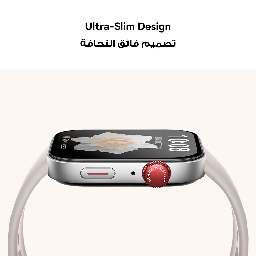 HUAWEI WATCH FIT 3, 1.82" AMOLED Display, Ultra-Slim Design, All-Round Fitness Management, Comprehensive Health Management, Durable Battery Life, Compatible with iOS & Android, Black