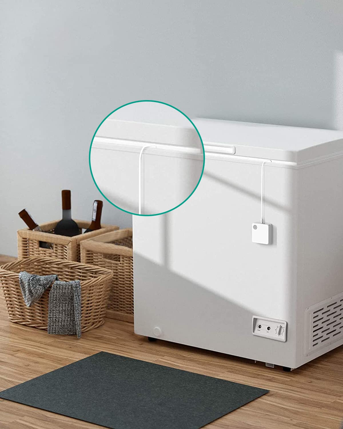 MOCREO WiFi Thermometer Freezer Alarm, Email Alert, App Notification, Data Record Export, No Subscription Fee, Remote Wireless Temperature Sensor for Refrigerator, Freezer, Hot Tub (2 Pack) …