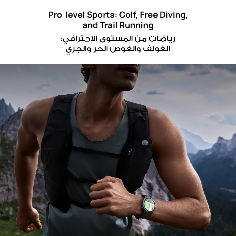 HUAWEI WATCH GT5 Pro 46 mm Smartwatch, Sharp-Edged Design, upto14 Days Battery Life, Pro-level Sports Watch, iOS & Android Compatible, HUAWEI Care+, 3 Month Extra warranty, Titanium + Gifts