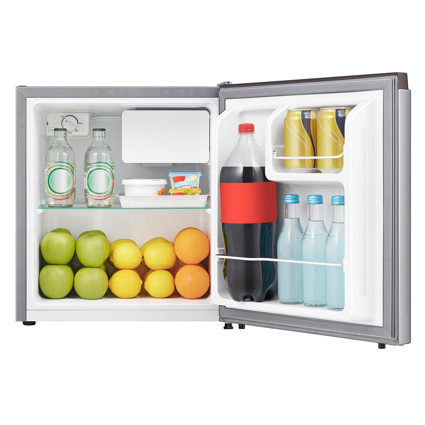 Hisense 60 Liter Compact Single Door Refrigerator, Silver - RR60D4ASU"Min 1 year manufacturer warranty"