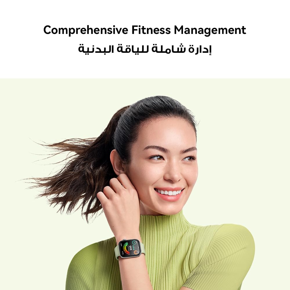 HUAWEI WATCH FIT 3, 1.82" AMOLED Display, Ultra-Slim Design, All-Round Fitness Management, Comprehensive Health Management, Durable Battery Life, Compatible with iOS & Android, Black