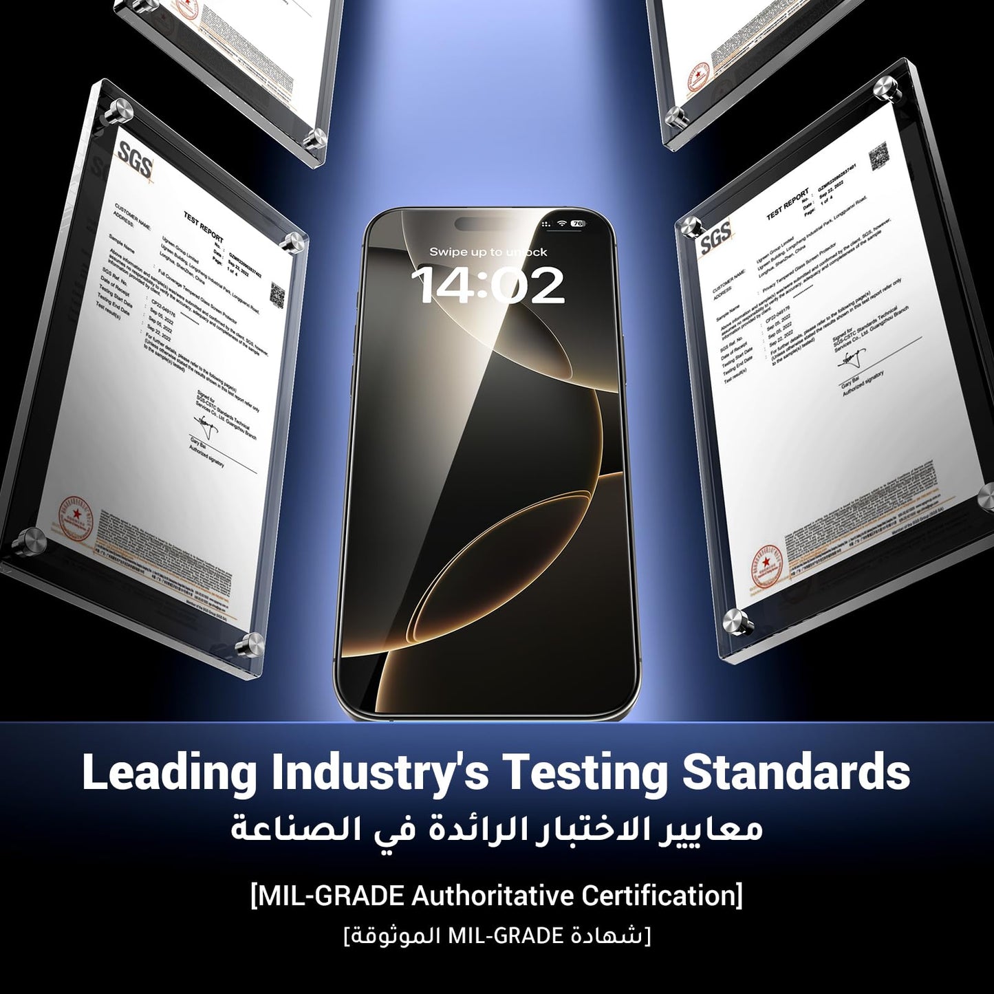 UGREEN iPhone 16 Pro Screen Protector 6.3''【9H+ Unbreakable Protection】【HD Ultra Clear】Military-Grade Tempered Glass Screen Protector Easy to Install Phone Screen Protector Fit for Most Cases