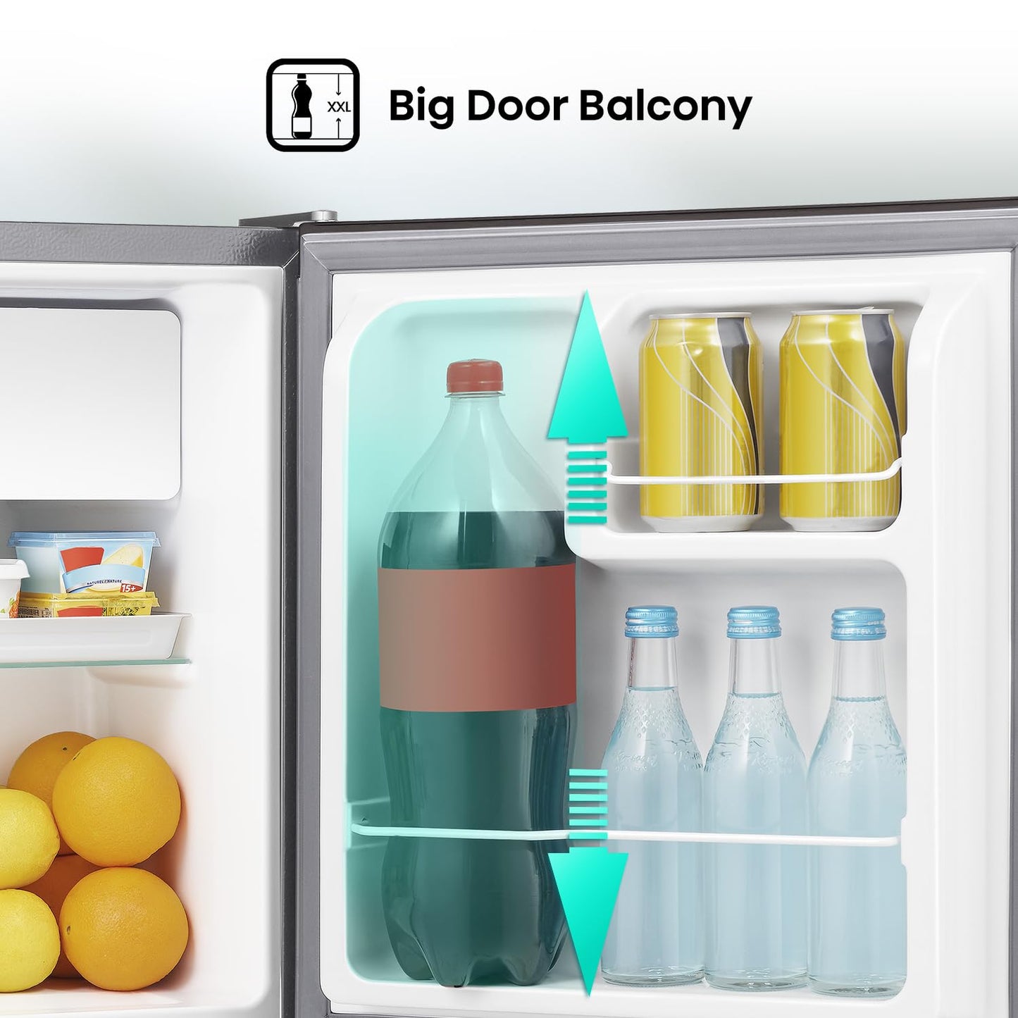Hisense 60 Liter Compact Single Door Refrigerator, Silver - RR60D4ASU"Min 1 year manufacturer warranty"