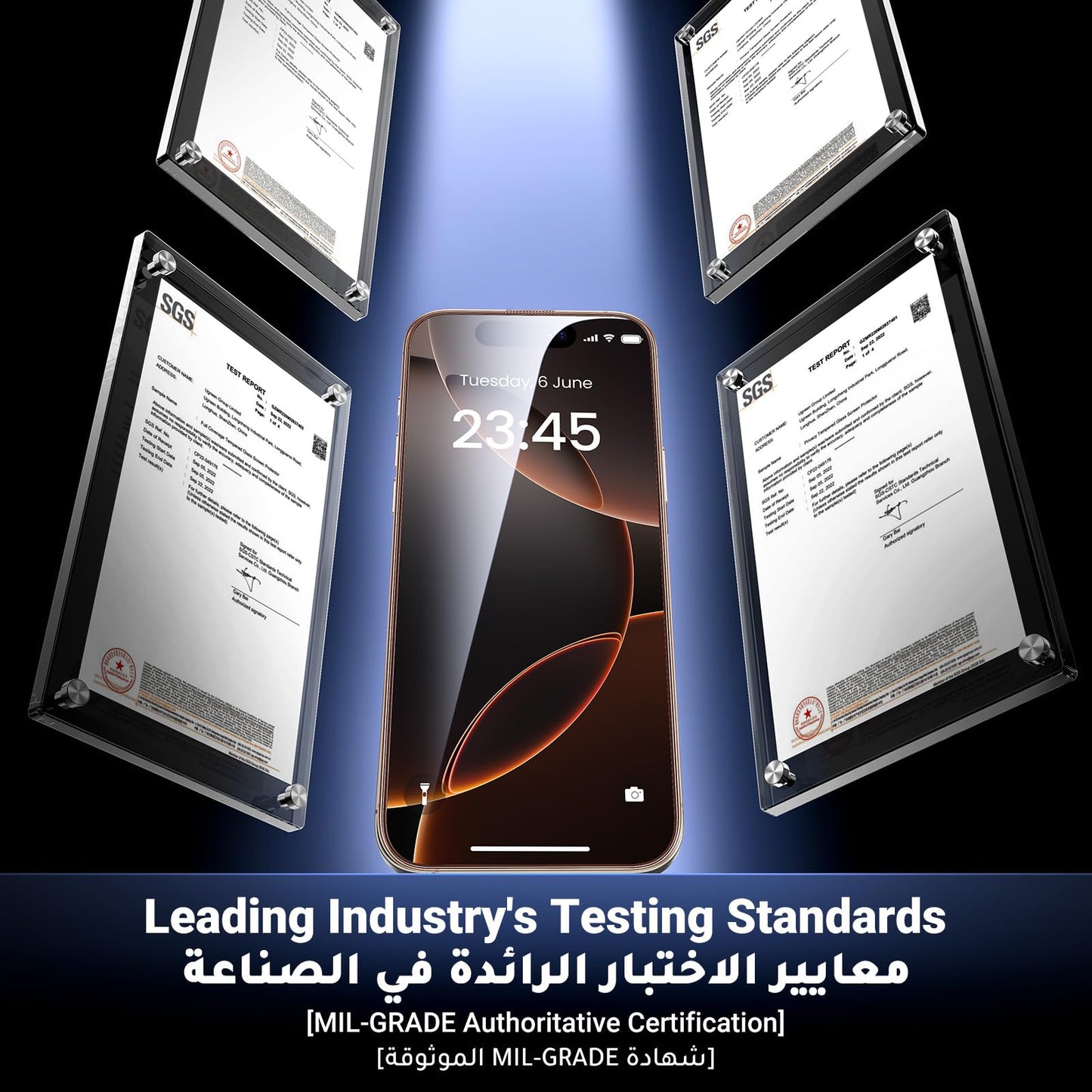 UGREEN iPhone 16 Pro Max Screen Protector 6.9''【Innovative Auto Installation】【9H+ Unbreakable Protection】1:1 Full Coverage Tempered Glass Screen Protector Case Friendly HD Clear Phone Screen (2 Pack)