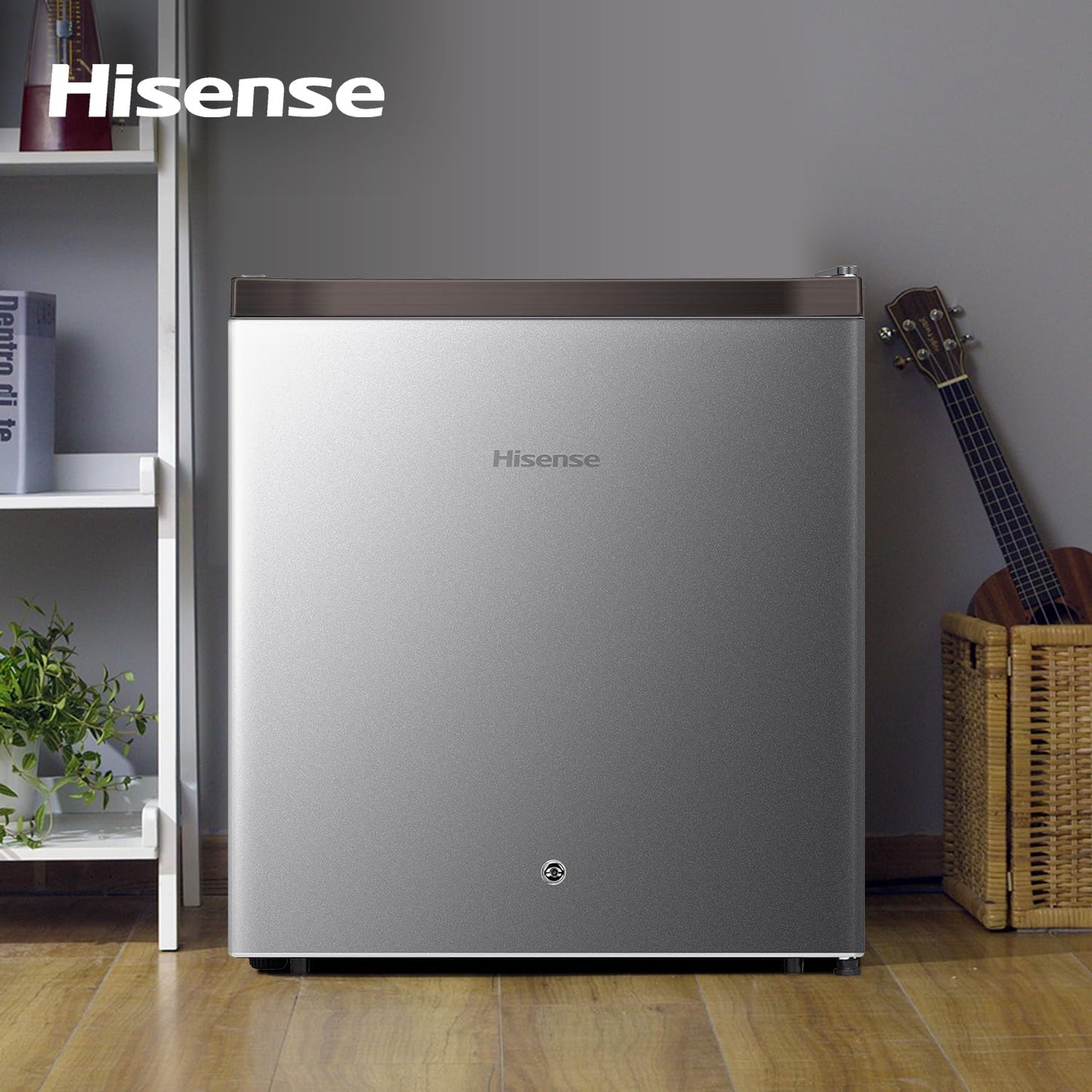 Hisense 60 Liter Compact Single Door Refrigerator, Silver - RR60D4ASU"Min 1 year manufacturer warranty"